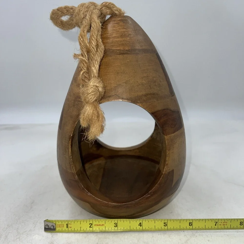 Smith & Hawken Bird Hanging Planter Solid Wood Beautiful 8.5